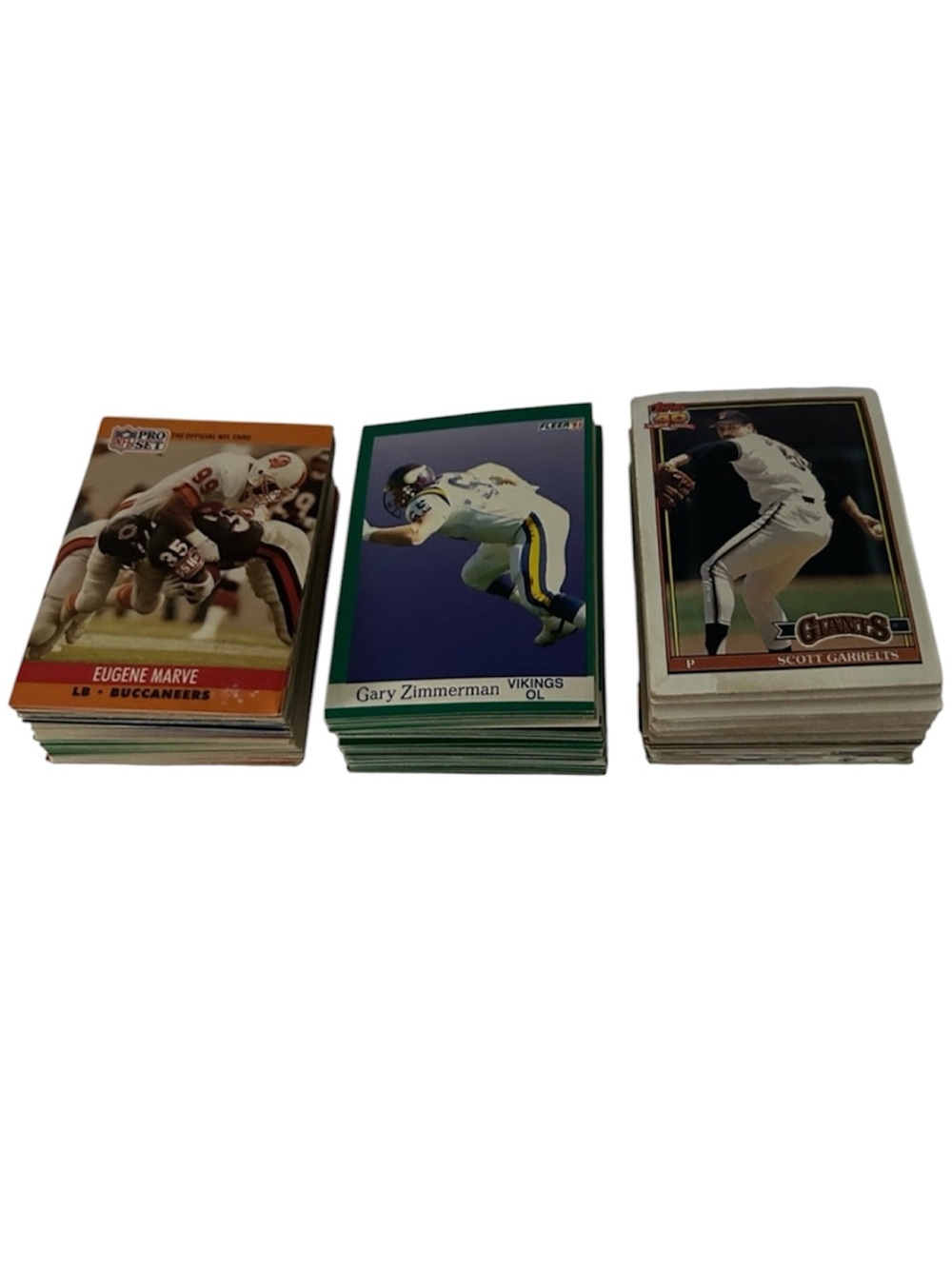 Lot of 129 Vintage NFL Football & MLB Baseball Sports Cards Bundle